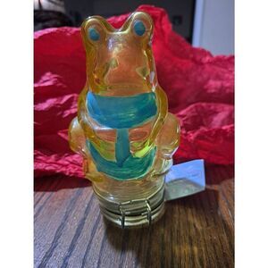 New Contained Art Frog Air Tight Container Unique 420 Herb Art Glass Stash Box